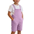 thumbnail image 4 of Coerni Little Boys Girls Twill Shortalls Toddler Kids Summer Bib Overall Shorts Straight Leg Loose Fit Cotton Short Overalls Romper, 4 of 9