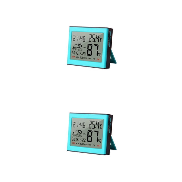 Matsuzay Termómetro higrómetro electrónico ajustable con soporte, Detector colgante, estación meteorológica, medidor de temperatura y humedad Type4 NO4 Matsuzay CBP214147