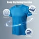 thumbnail image 5 of Camiseta deportiva para hombre cuello redondo manga corta elástica de secado rápido para correr, 5 of 8