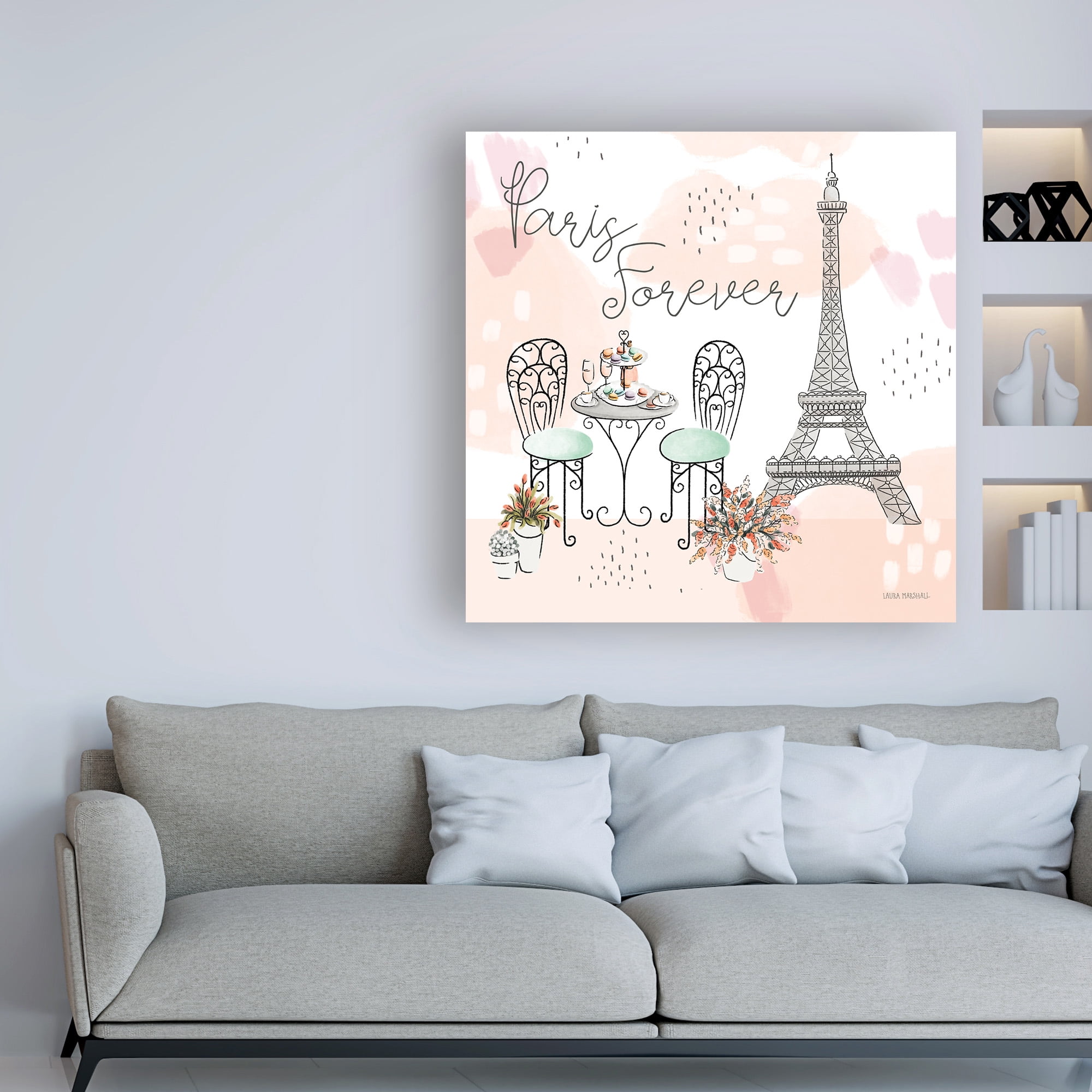 Trademark Fine Art 'Sweet Paris III' Canvas Art by Laura Marshall