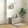 thumbnail image 2 of HOMCOM Storage Chest for Living Room, Wooden Box, 31.5"W, Grey, 2 of 10