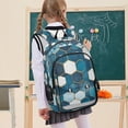 thumbnail image 7 of FORMRS Unisex School Backpack 17" Student Travel Bag with Laptop Compartment, Dark Blue Hexagon Patterns, 7 of 7