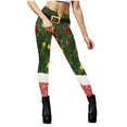thumbnail image 4 of Ichuanyi Women Fashion Leggings Skinny Christmas Pattern Printed High Waist Stretchy Tights Trouser Yoga Pants, 4 of 4