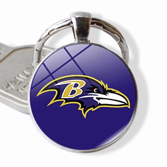 NFL Team Keychain Set, 32 Embroidered Badge Pendant with Key Ring for American Football Fans