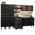 thumbnail image 1 of Cocina Integral 261cm Marrón/Negro Emilly Madesa 03, 1 of 5