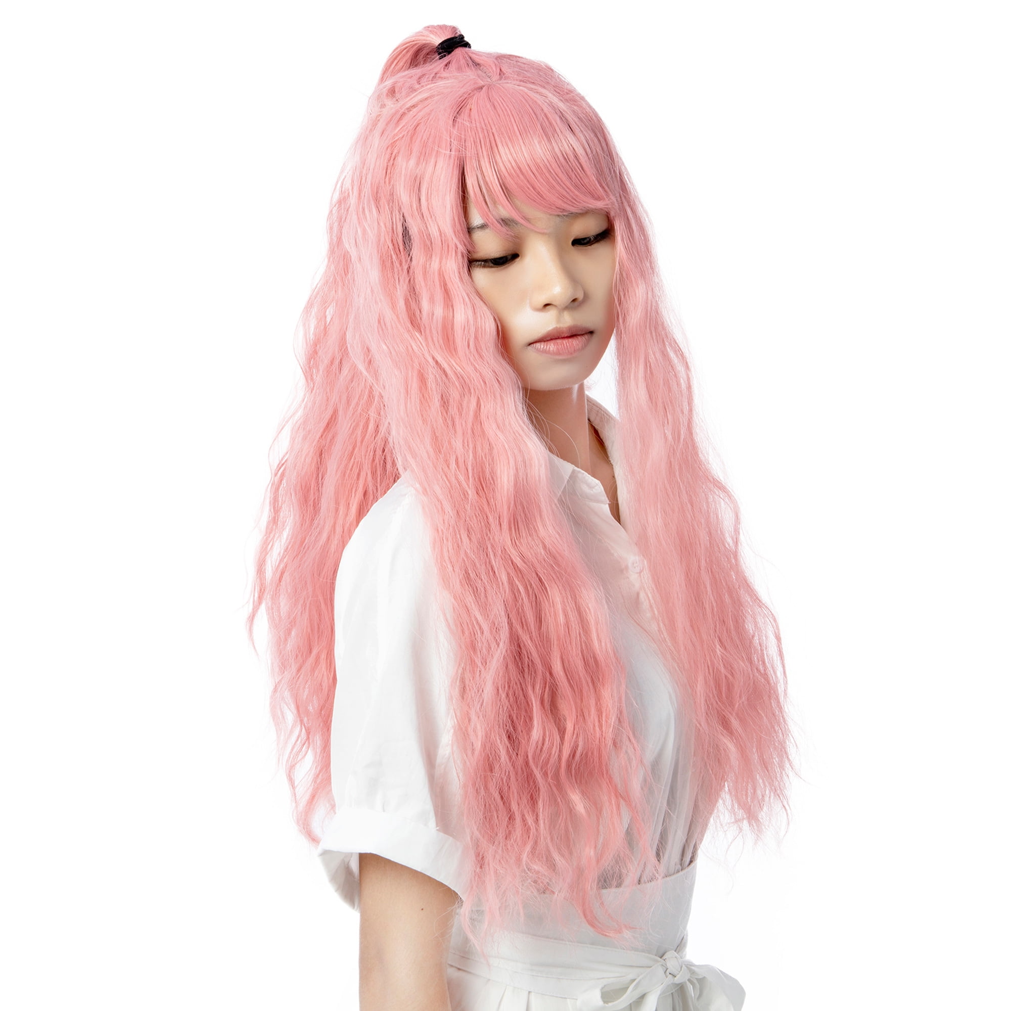 Long PiSAYFUT Curly Wig for Women Wavy Wig for Halloween Costume