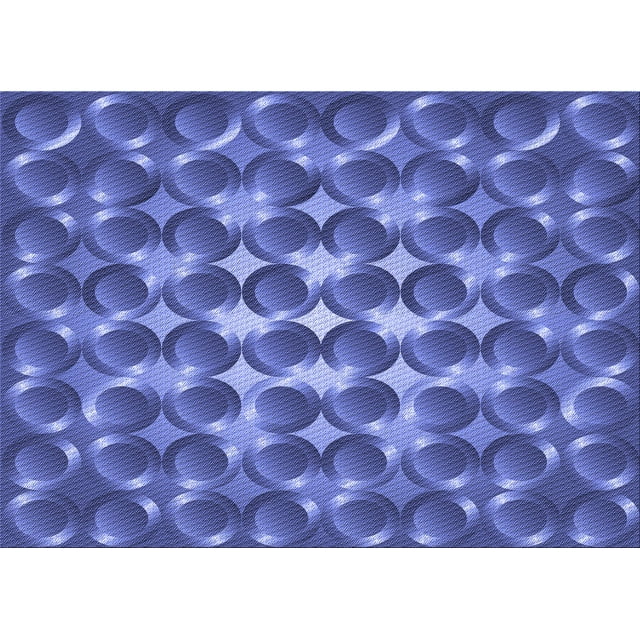 Ahgly Company Tapis d'Intérieur Lavables en Machine, Rectangle de Transition Bleu Ciel, 2' x 5'