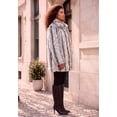 thumbnail image 2 of Roaman's Women's Plus Size Mid-Length Hooded Faux Fur Coat, 2 of 5