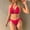 Red, variant on 2026 Border Sexy Split Swimsuit Women's Bikini European And Swimsuit
