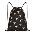 thumbnail image 1 of Xecao Cow Skulls Pattern Sports Drawstring Backpack - String Swim Gym Bag with Wet Proof Pocket for Women&Men-Medium, 1 of 6