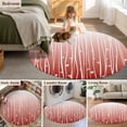 thumbnail image 5 of Round Rugs 4Ft, Retro Flower Round Area Rug Washable Indoor Throw Carpet, Geometric Stripes Gradient Tree Leaf Soft Non Slip Circle Rug for Kitchen Nursery Room Home Decor Aesthetic, 5 of 8