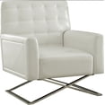 thumbnail image 5 of ACME Rafael Accent Chair in White PU & Stainless Steel 59784, 5 of 6