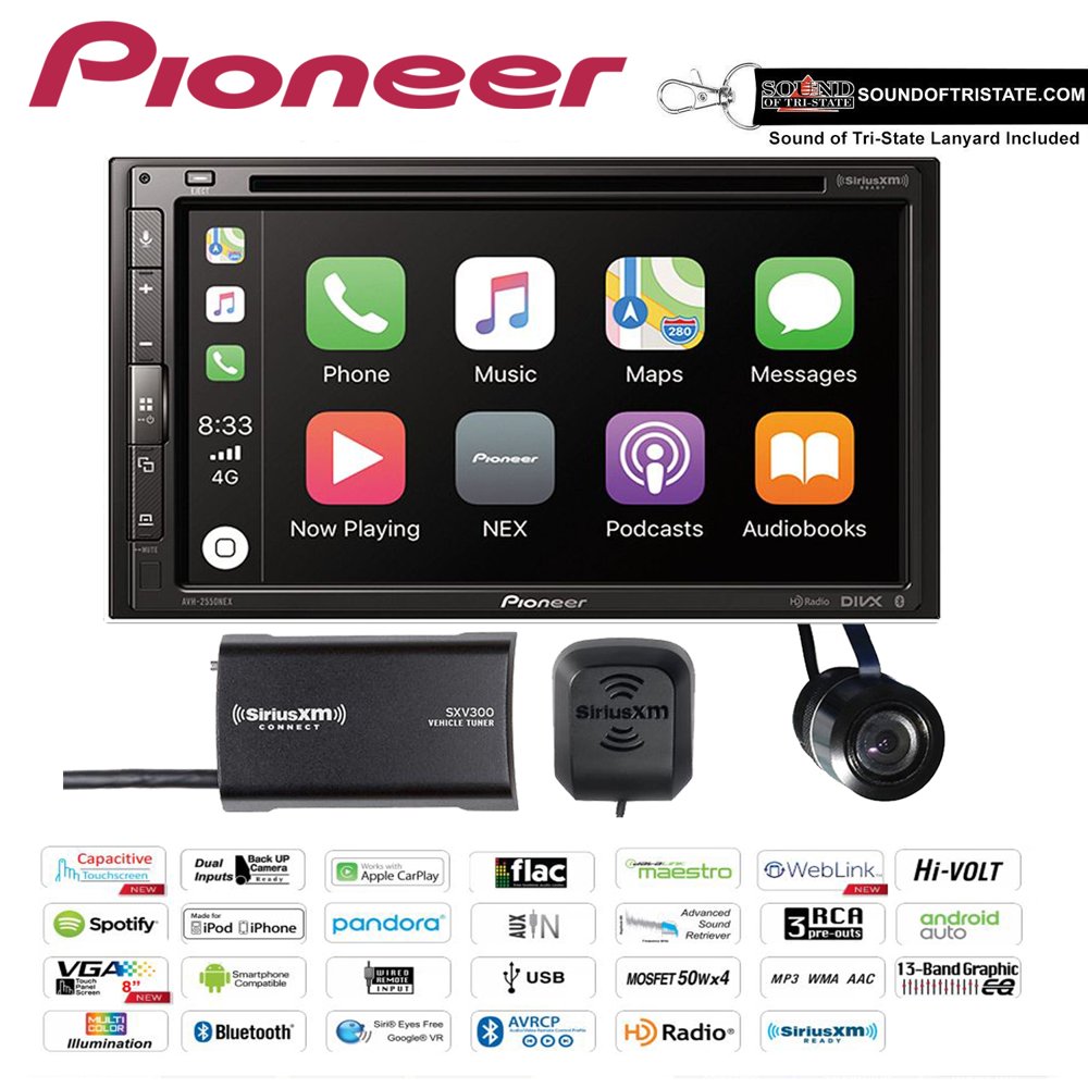 Pioneer AVH2550NEX 6.8" DVD Receiver SiriusXM Tuner Bullet Style