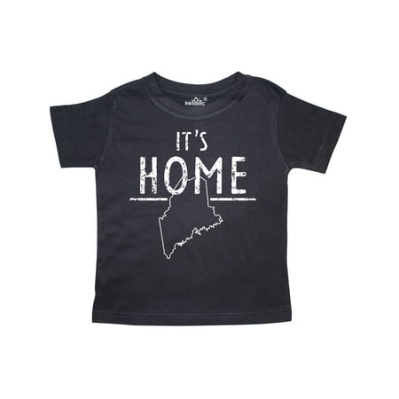 

Inktastic It s Home- Maine State Outline Distressed Text Gift Toddler Boy or Toddler Girl T-Shirt