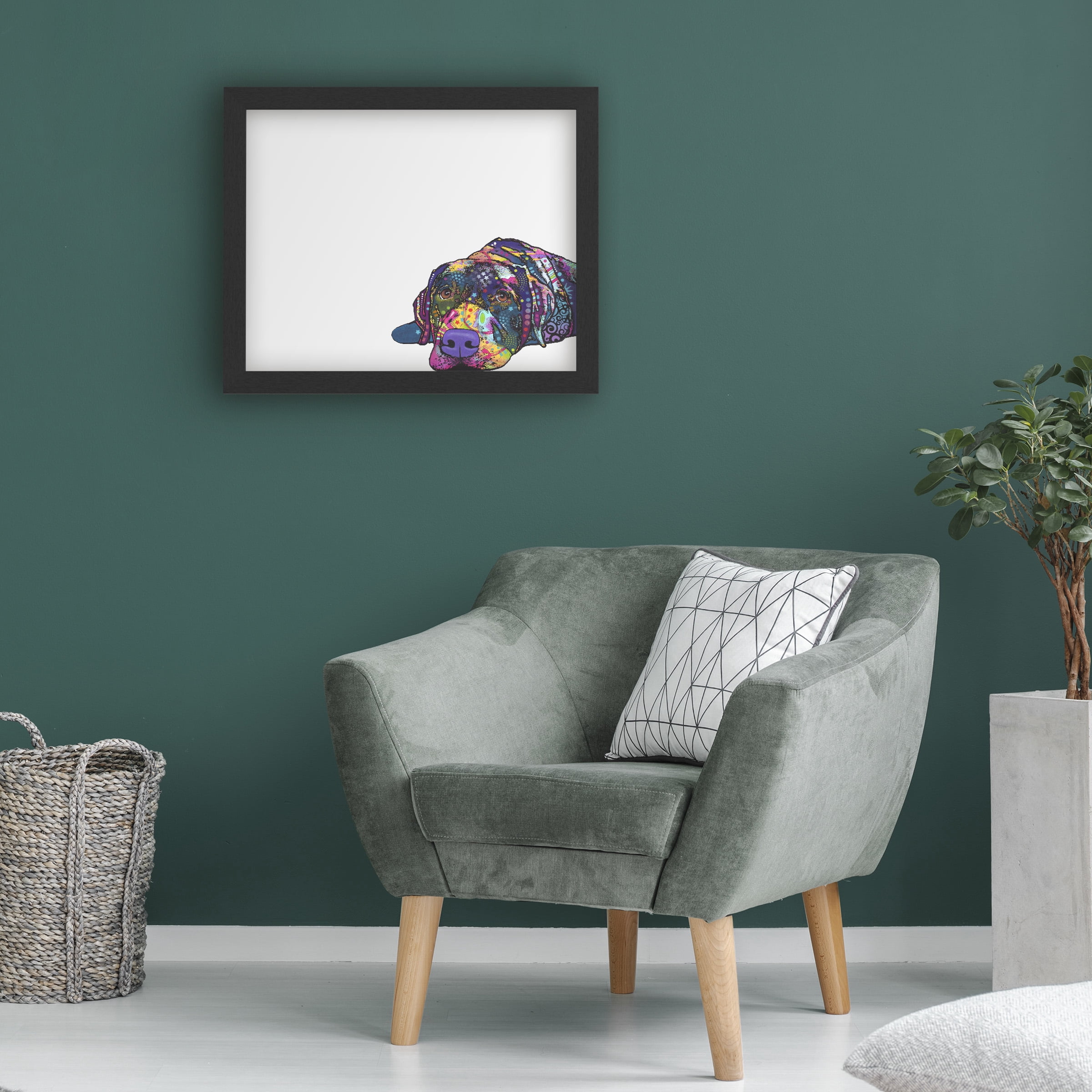 Dry Erase Marker Board with Printed Artwork - Dean Russo 'Savvy Labrador' White Board - Ready to Hang