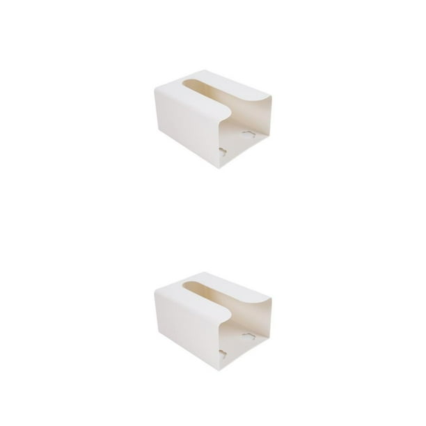 Dispensador de papel higiénico de oficina Kearding Papeles autoadhesivos Titular de pañuelos Organizador Blanco 2Conjunto