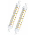thumbnail image 1 of Qucyy 2 Pack 10W R7s 118mm Dimmable LED Bulb Warm White 3000K 100W Halogen Equivalent Linear Double Ended Reflector for Garden Public Corridor Street Lights Floodlights [C, 1 of 5