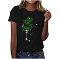 thumbnail image 1 of Mujeres Manga Corta de Verano Tops Impreso Sudadera Casual, Cuello Redondo Blusa Ligera para la Primavera Y el Verano, 1 of 4