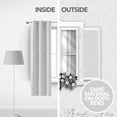 thumbnail image 5 of Deconovo Grommet Blackout Curtains 2 Panles Thermal Insulated Energy Efficient Curtains (Light Greyish White, 42" x 95"), 5 of 9