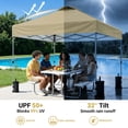 thumbnail image 4 of CHITOOMA 10 x 10ft Pop up Canopy Tent, Instant Outdoor Shelter Easy Portable Straight Leg Canopy Tent, Khaki, 4 of 12