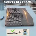 thumbnail image 4 of Keyboard Wireless Ergonomic Keyboard Split with Cushioned Wrist Rest USB Connectivity USB C Rechargeable, 4 of 7