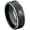 White Gold Bezel, variant on 0.05ctw Princess Cut Pink Tourmaline Tungsten Ring - 8MM Polished Black IP Stepped Edge Tungsten Carbide Wedding Band - October Birthstone Ring - 14kt Yellow Gold Bezel - TN118PSG-1PTMs13