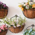 thumbnail image 1 of Grey Ghost Gear 2 Pcs Iron Wall Hanging Planters 9.8 Inches Half Round with Coco Coir Liner, 1 of 8
