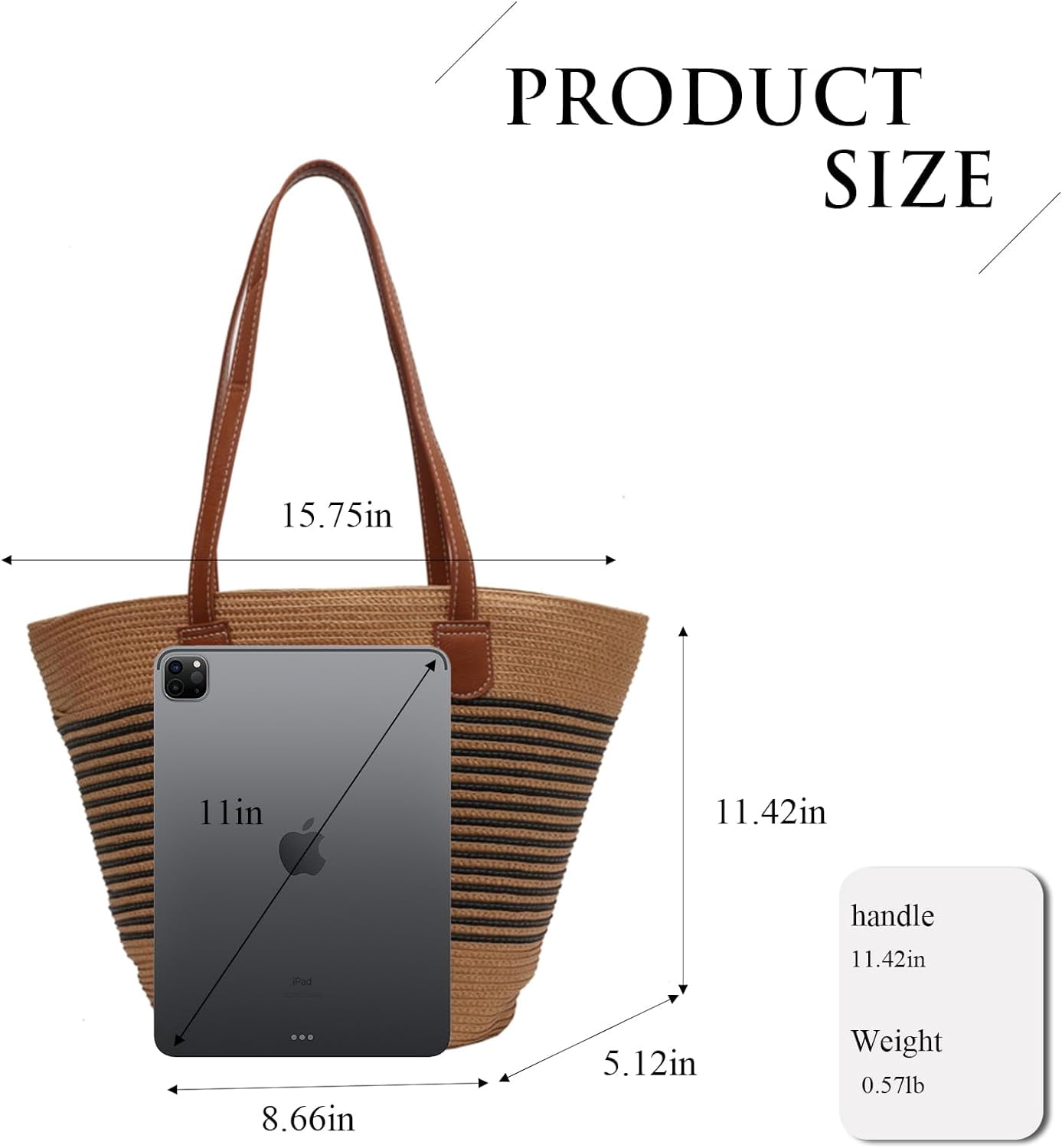 Kukuzhu Straw Beach Bag, Summer Straw Handbags for Women TrendyStraw Purses Woven Tote Bag for Travel Vacation