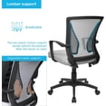 thumbnail image 3 of Homall Mid Back Office Chair Computer Ergonomic Mesh Chair Adjustable Mesh Chair with Armrest,Gray, 3 of 7