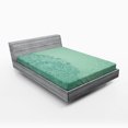 thumbnail image 1 of Ambesonne Mint Fitted Sheet, Mixed Leaves Botanical, Queen Size, Teal Turquoise, 1 of 2