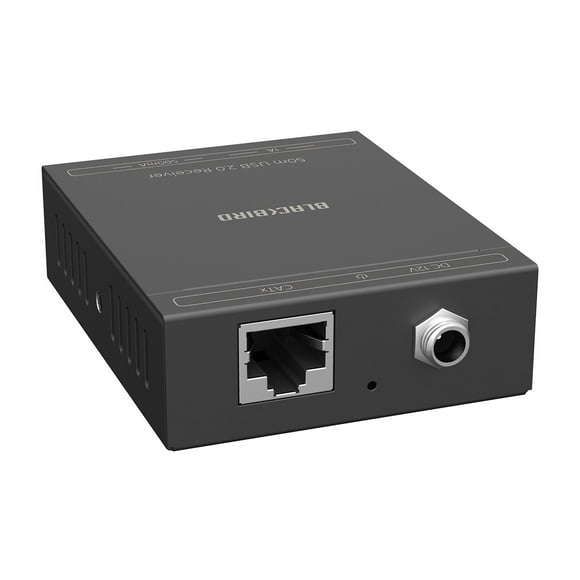 Monoprice Blackbird 4-Port USB 2.0 Extender Over Cat5e/6 - 50 Meters (164 Feet) Plug and Play, No Driver, For Windows, MacOS, Android, Linux