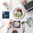thumbnail image 1 of RYLABLUE Merry Christmas Set of 6 Coaster for Drinks, Absorbent Ceramic Stone Coasters Cup Mat with Cork Base for Home Kitchen Room Coffee Table Bar Decor, 1 of 4