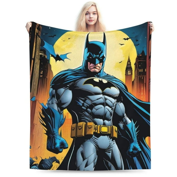 Cozy Warm Plush Throw Batman Fluffy Blanket for Bed Couch Living Room 60"x50"
