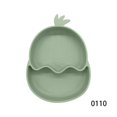 thumbnail image 1 of Juego de alimentación de silicona con dibujos de pollos, productos para niños, cuchara de acero inoxidable, tenedor, plato y cuenco complementario para pollos, 1 of 1