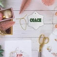 thumbnail image 6 of 3drose, Coach, Green, 3 inch Snowflake Porcelain Ornament, 6 of 7