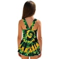 thumbnail image 6 of Binienty Jamaica Flag Girls One-Piece Swimdress Size 7-8 Tie Dye Bathing Suit Comfortable Fabric Swimsuit for Girls Cross Back Quick Dry Swimwear Pool Summer, 6 of 7