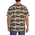thumbnail image 3 of Fotbe Dachshund Dog Woof Camisa Estampada de Manga Corta para Hombre, Casual de Verano, Estilo Playero, Sin Arrugas-Small, 3 of 5