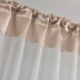 thumbnail image 2 of 2 Piece Elegant Faux Silk Dual Color Splicing Sheer Window Valance,Rod Pocket Curtain for Kitchen, Café, Dining, and Bathroom Decor, 2 of 6