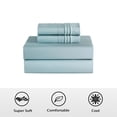 thumbnail image 3 of Bamboo Sheets Set of 4 - Rayon from Bamboo Cooling Bed Sheets, 16" Deep Pocket Fitted Sheet for Hot Sleepers, Full Size Soft Wrinkle-Resistant Bedding, 3 of 9