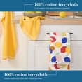 thumbnail image 4 of Sur La Table Kitchen Essentials  Quirky Strawberries Fruit Kitchen Towel 4-Pack Set - 16"x28" Yellow, 4 of 5