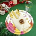 thumbnail image 5 of Christmas Paper Plates Disposable Holiday Paperware, 24 Pcs 9 Inch Classic Festive Christmas Tree Print Thick for Family Christmas Dinner & Office Party, 5 of 5