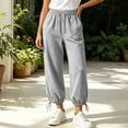 thumbnail image 2 of CQONEPT Womens Sweatpants High Waist Lounge Casual Joggers Drawstring Cuffs Athletic Lounge Pants Workout Casual Trousers with Pockets, 2 of 6
