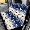 thumbnail image 2 of FUIALDOLG Car Back Seat Covers for Auto Interior Automotive, Blue Tie Dye Butterfly 2 Pack Car Rear Seat Protectors Protects Against Dirt Easy to Install, 2 of 4