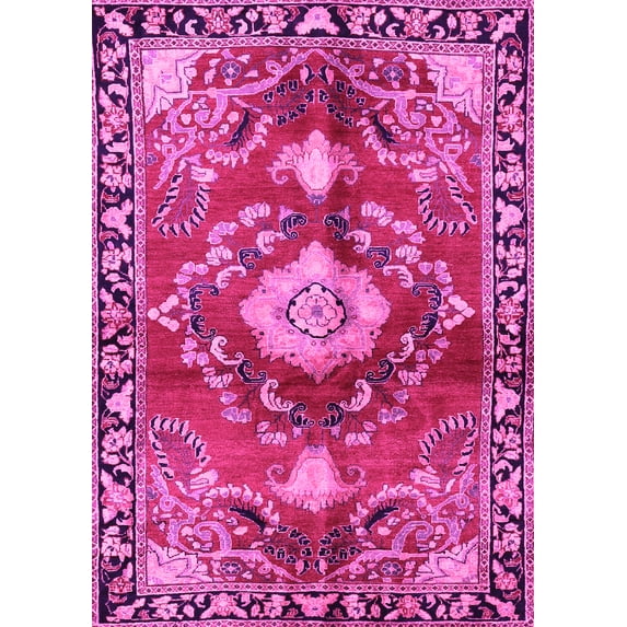 Ahgly Company Indoor Rectangle Persian Pink Traditional Area Rugs, 2' x 4'