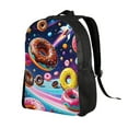 thumbnail image 2 of Cauagu Space Colorful Donut Print Backpacks,Travel Daypack Casual Laptop Backpack Bookbag Fits 15 Inch Computer for Men Women, 2 of 8