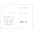 thumbnail image 3 of JERFIT Blush Gold Velvet Upholstered Full Size Bed Frame with Curved Headboard, No Box Spring Needed, Modern Platform Bed with Metal Legs, 3 of 7