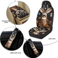 thumbnail image 5 of Xoenoiee Deer Americna Flag Maple Leaves Print Car Seat Covers Full Set of 5 for Women Men, Faux Leather Auto Seat Cover Protector with Seat Belt Covers and Center Console Cover, 5 of 7