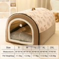 thumbnail image 1 of Winter Cat Dog Bed Mat Deep Sleep Tent Cozy Geometric House Nest Removable Washable for Medium Large Dogs Pet Supplies ShopWise Round, 1 of 8