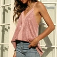 thumbnail image 4 of Pull Sans Manches à Col en V pour Femmes, Couleur Unie, Mode Décontractée, Haut Confortable Tout-Aller en Solde, 4 of 5