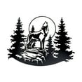 thumbnail image 1 of IH Casa Decor Metal Black Wall Decor Howling Wolf, 1 of 3